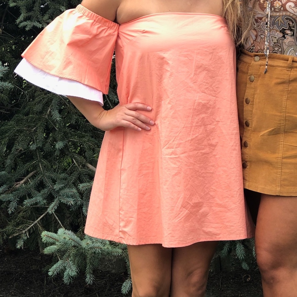DO + BE peach summer dress - lined • flowy • lightweight